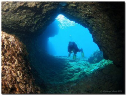 Cave at the Westcoast of Corfu Island by Reinhard Arndt 